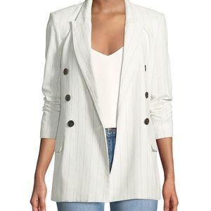 L agence brea pinstripe linen blazer